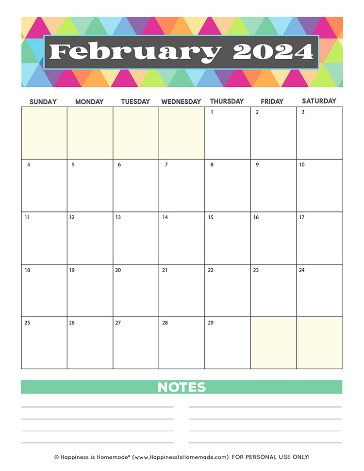 2024 Cute Cats Free Printable Monthly Calendar - Printables and Inspirations