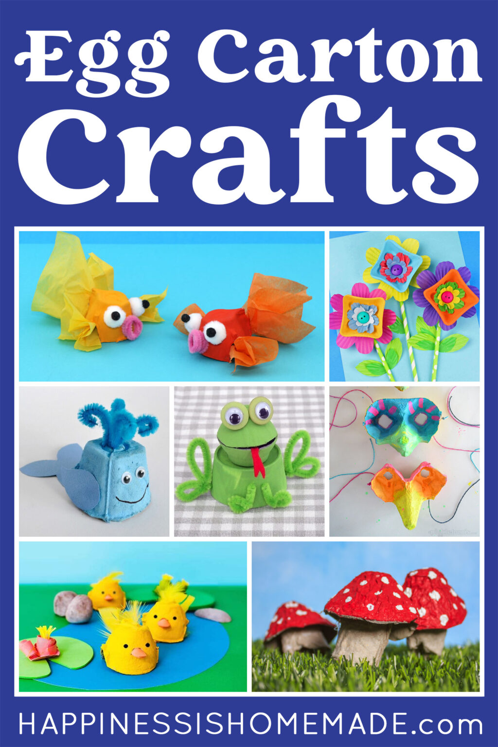 25+ Easy Egg Carton Crafts for Kids - Happiness is Homemade