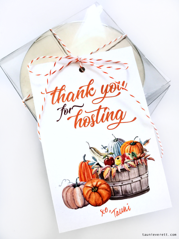 Thanksgiving hostess gift tag