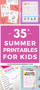 Free Summer Printables for Kids & Families - Happiness is Homemade