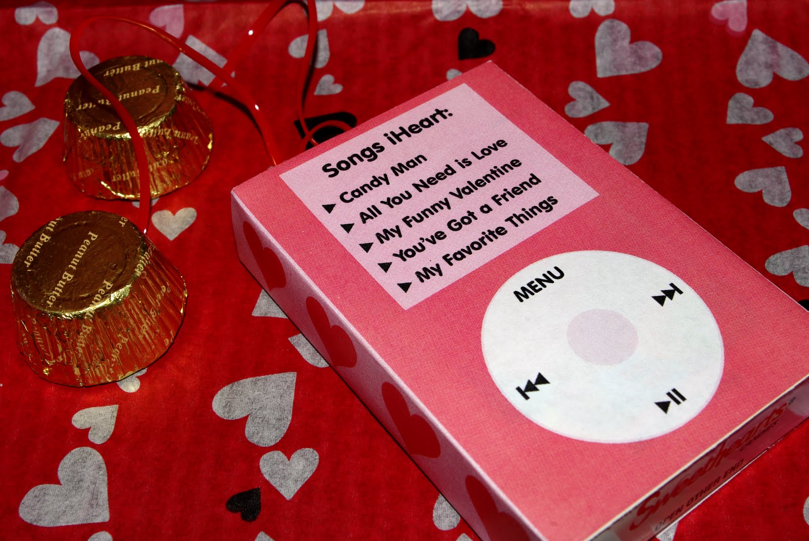 Printable Valentine IPod Candy Wrapper Happiness Is Homemade